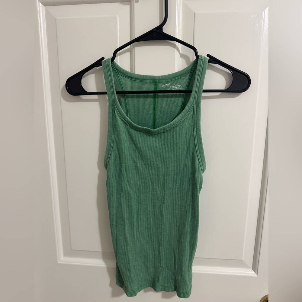 Aerie Fitted Green Tank Top